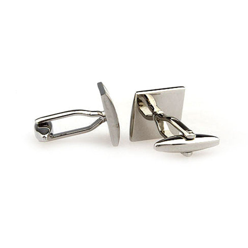 Laser Laser Chinese Knot Plain Colour Metal Cufflinks