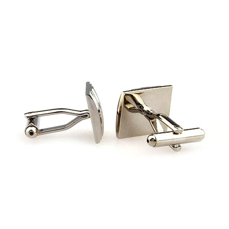 Plain Colour Metal Cufflinks