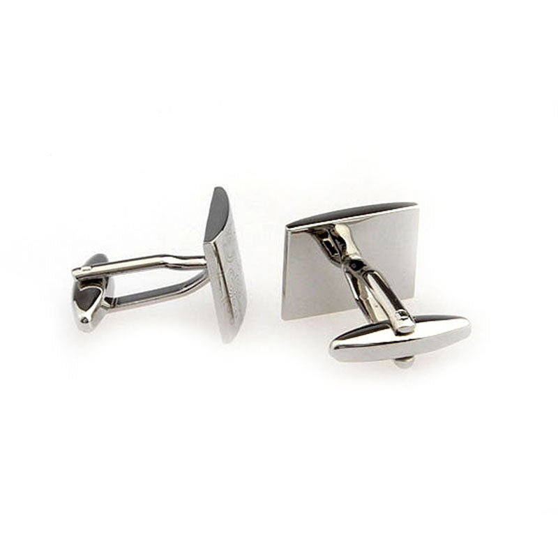 Laser Laser Chinese Knot Plain Colour Metal Cufflinks