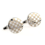 Laser Laser Chinese Knot Plain Colour Metal Cufflinks