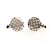 Laser Laser Chinese Knot Plain Colour Metal Cufflinks