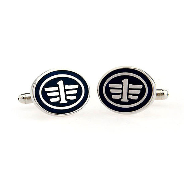 Car Logo Traffic Enamel Dropping Glue Cufflinks