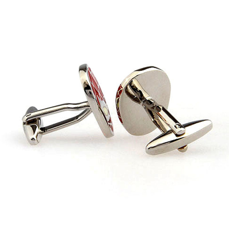 Interesting Skull Enamel Dropping Glue Cufflinks