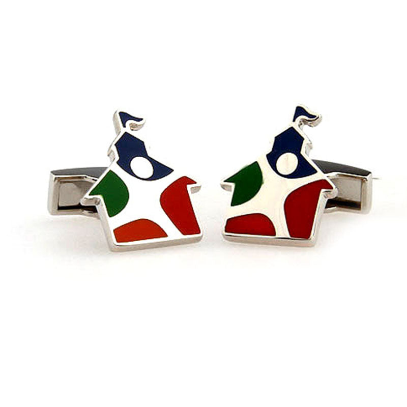 Cartoon Anime Enamel Dropping Glue Cufflinks