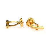 Laser Laser Chinese Knot Crystal Zircon Cufflinks