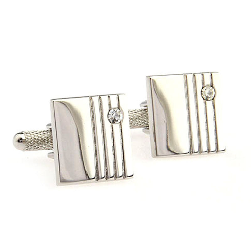 Crystal Zircon Cufflinks