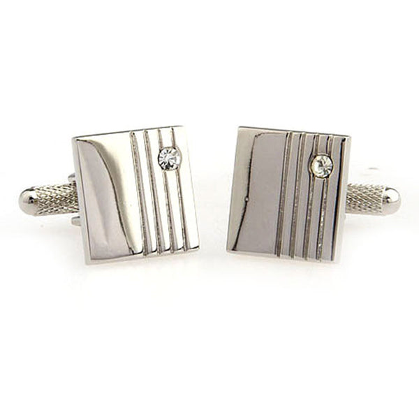 Crystal Zircon Cufflinks