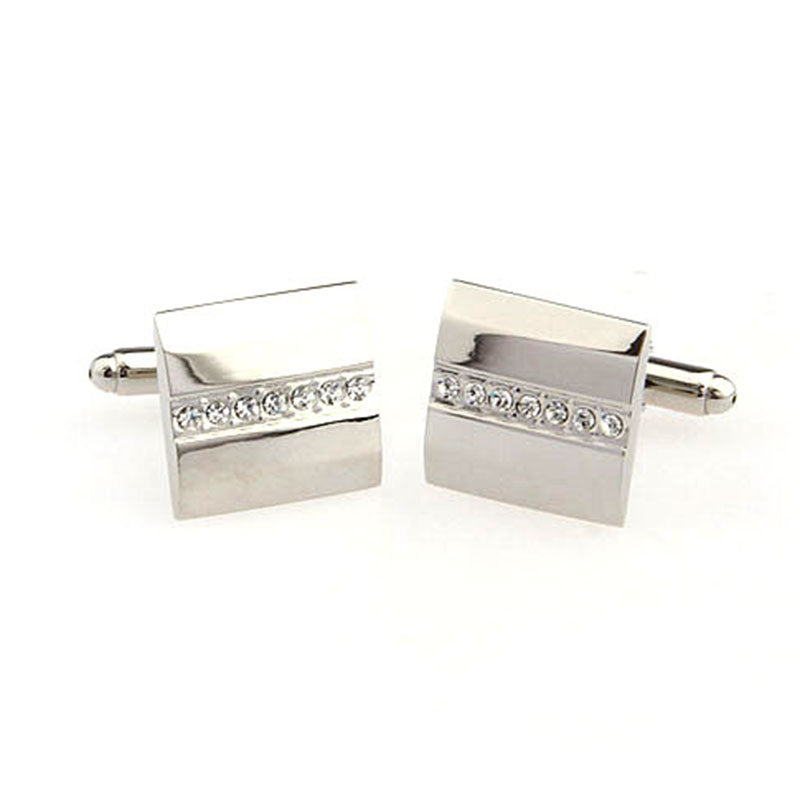 Crystal Zircon Cufflinks