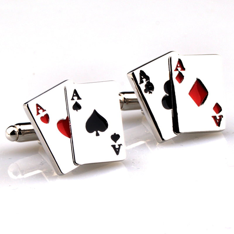 Movies Gambling Enamel Dropping Glue Cufflinks