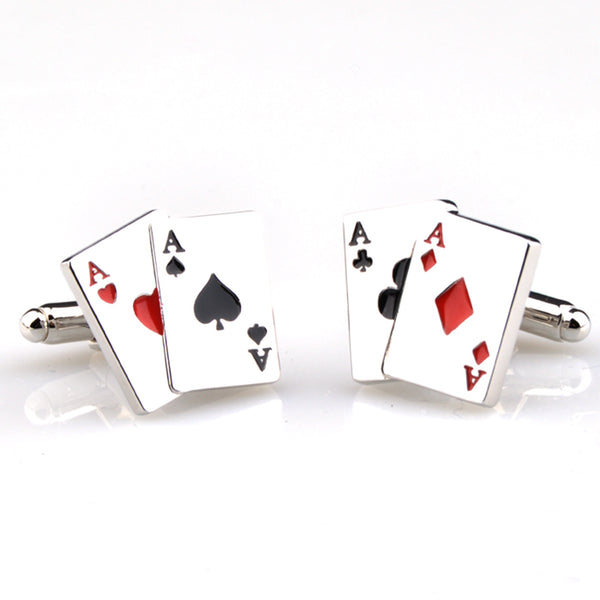 Movies Gambling Enamel Dropping Glue Cufflinks