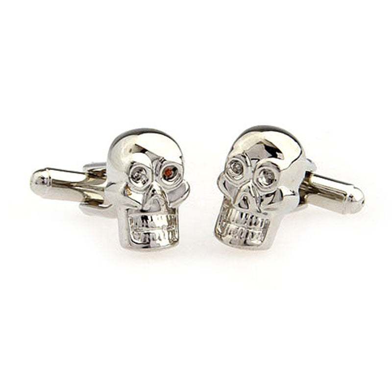 Interesting Skull Plain Colour Metal Cufflinks