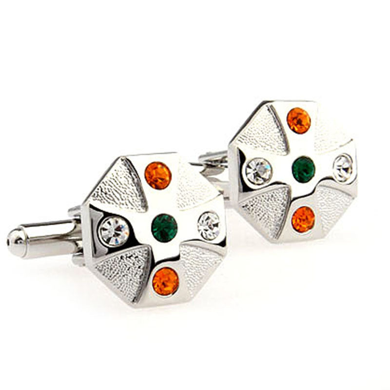 Crystal Zircon Cufflinks