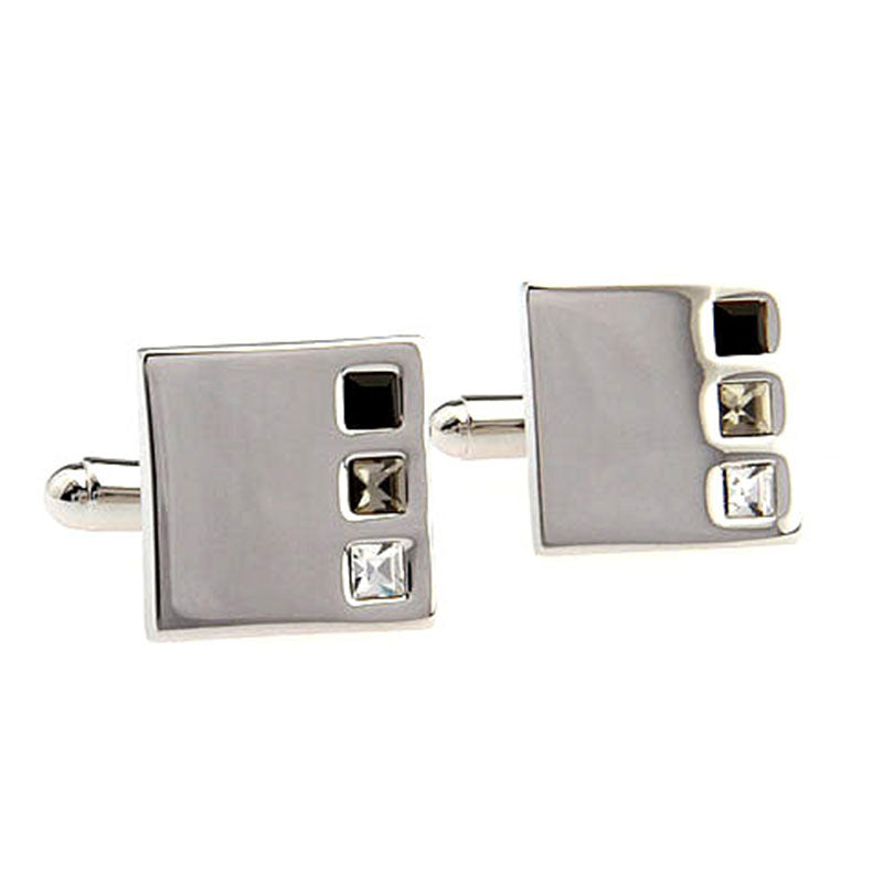 Crystal Zircon Cufflinks