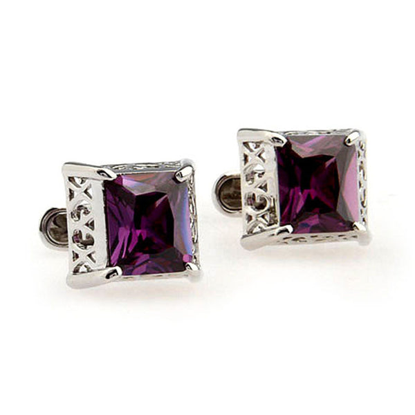 Crystal Zircon Cufflinks