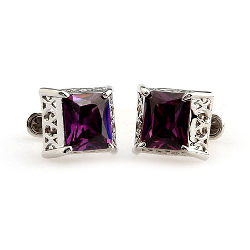 Crystal Zircon Cufflinks