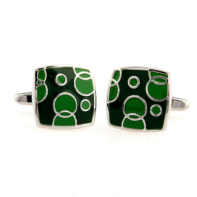 Enamel Dropping Glue Cufflinks