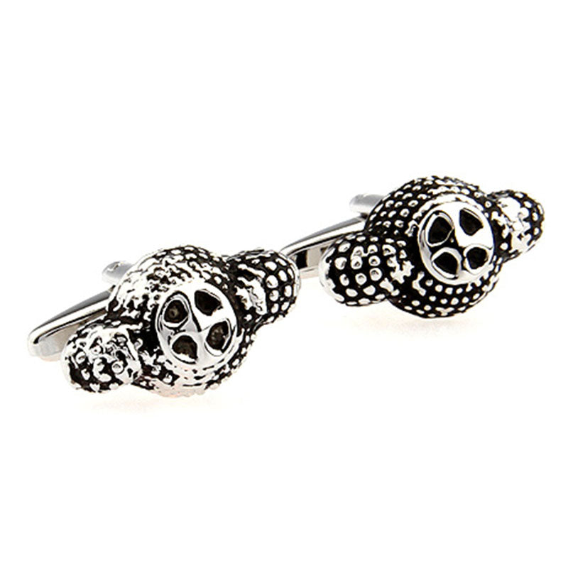 Interesting Skull Enamel Dropping Glue Cufflinks