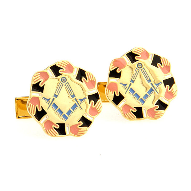 Interesting Skull Enamel Dropping Glue Cufflinks