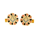 Interesting Skull Enamel Dropping Glue Cufflinks