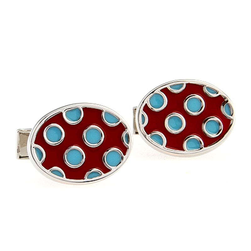 Enamel Dropping Glue Cufflinks