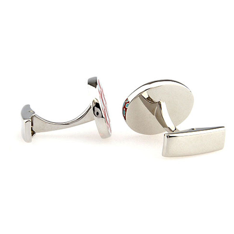 Enamel Dropping Glue Cufflinks