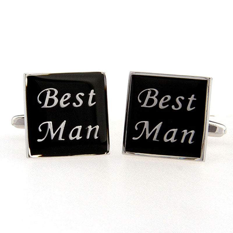 Festivals Wedding Reception Enamel Dropping Glue Cufflinks