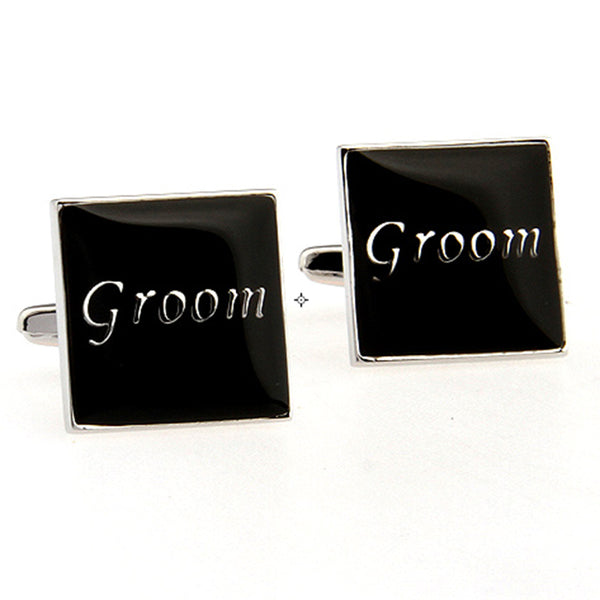 Festivals Wedding Reception Enamel Dropping Glue Cufflinks