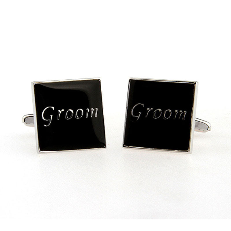 Festivals Wedding Reception Enamel Dropping Glue Cufflinks