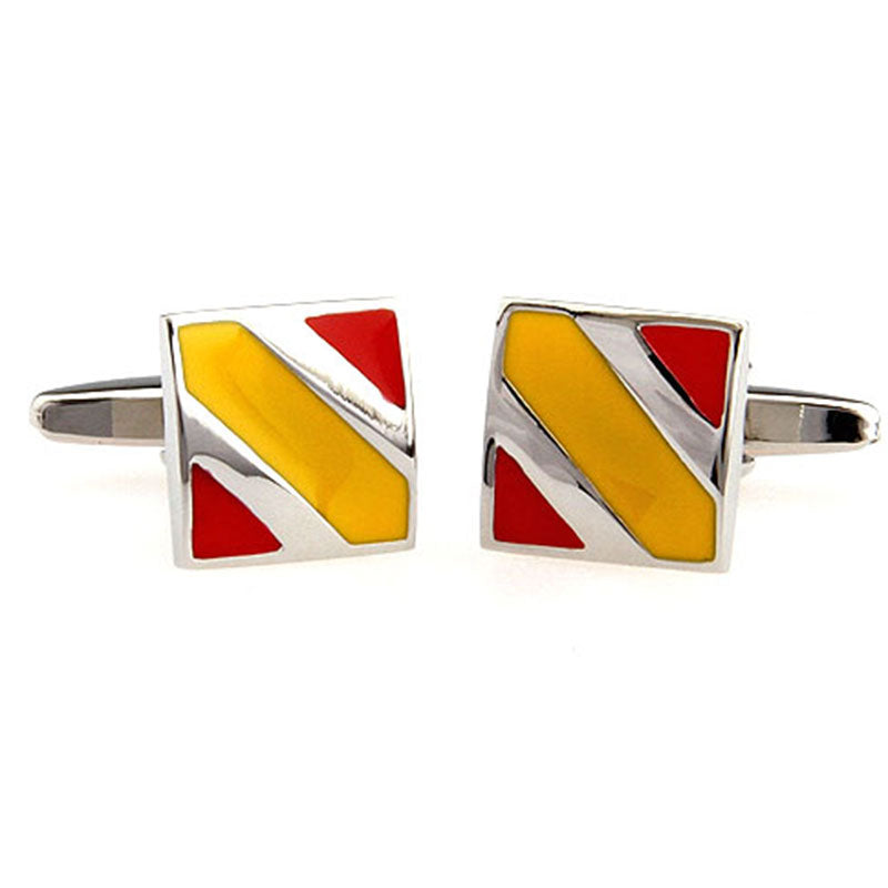 Enamel Dropping Glue Cufflinks