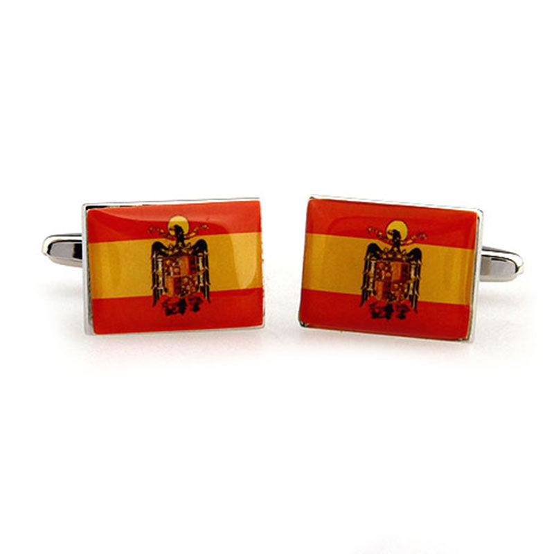 National Flag Music Enamel Dropping Glue Cufflinks