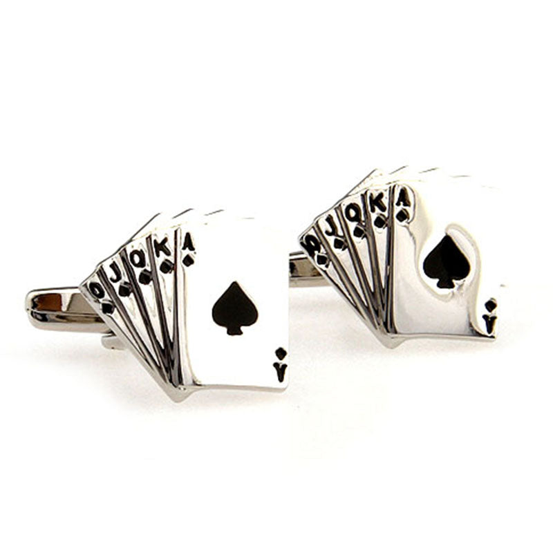 Movies Gambling Enamel Dropping Glue Cufflinks