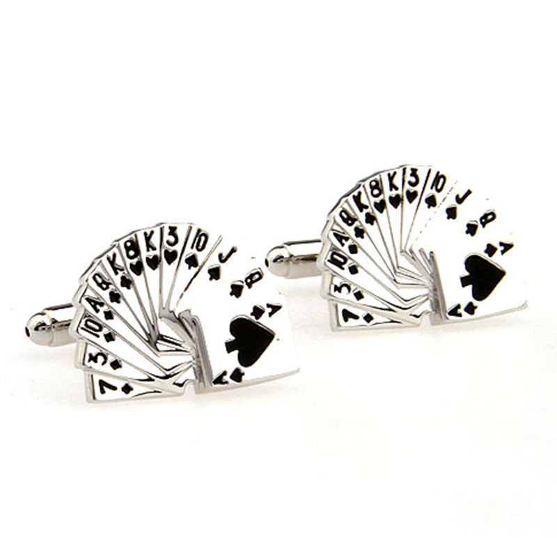 Movies Gambling Enamel Dropping Glue Cufflinks