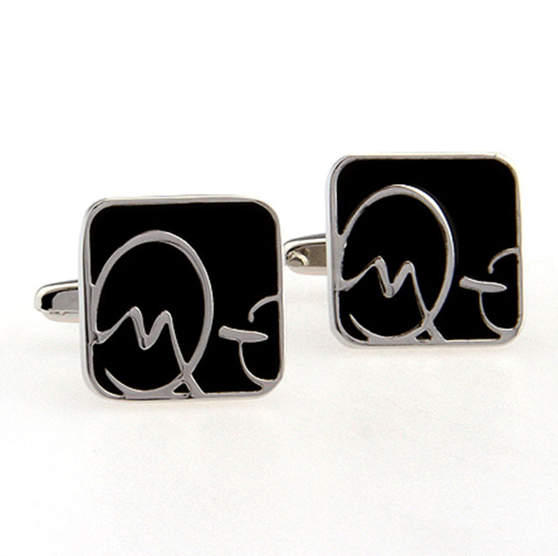 Enamel Dropping Glue Cufflinks