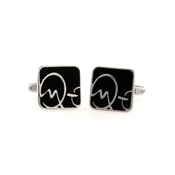 Enamel Dropping Glue Cufflinks