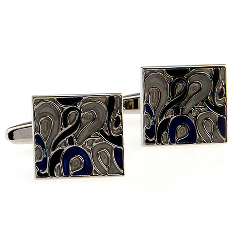 Enamel Dropping Glue Cufflinks