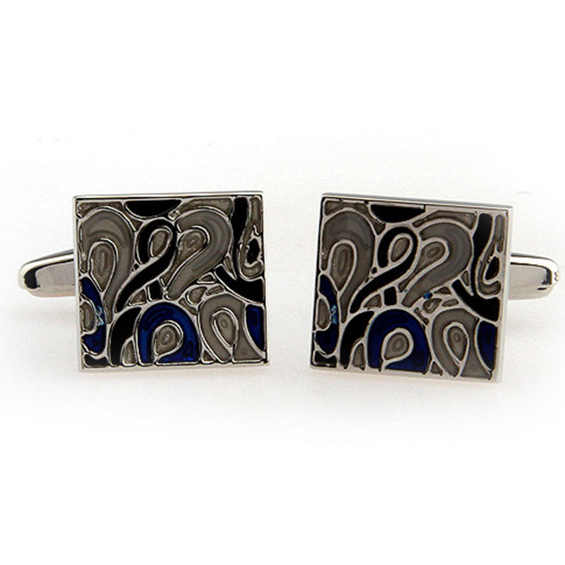 Enamel Dropping Glue Cufflinks