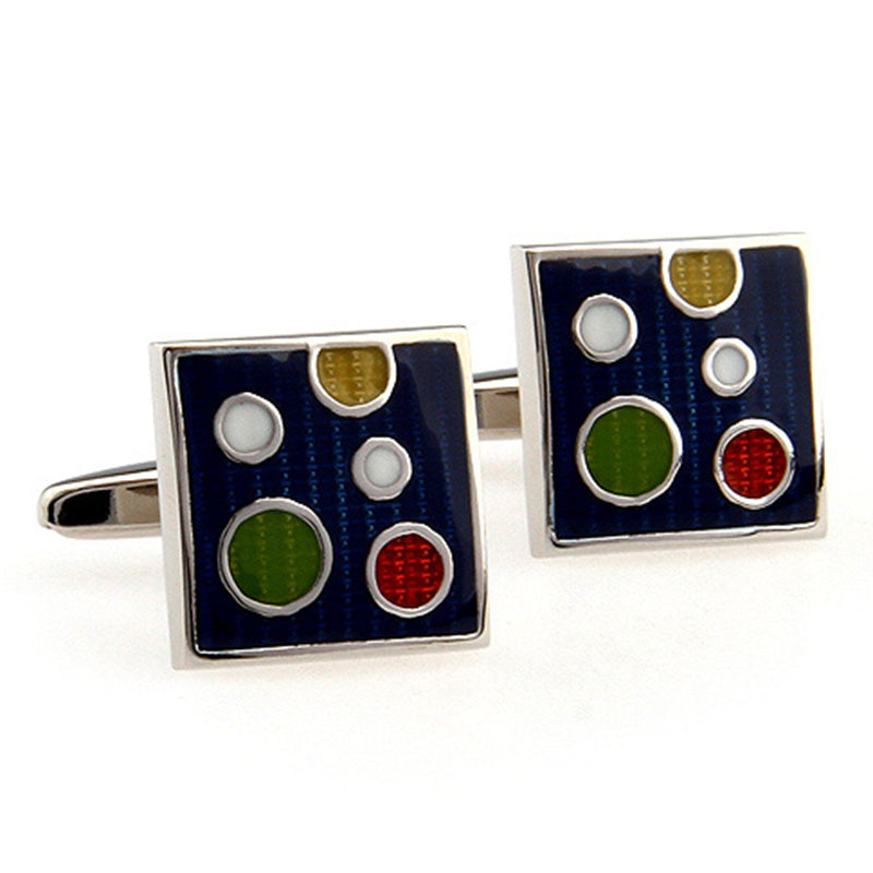 Enamel Dropping Glue Cufflinks