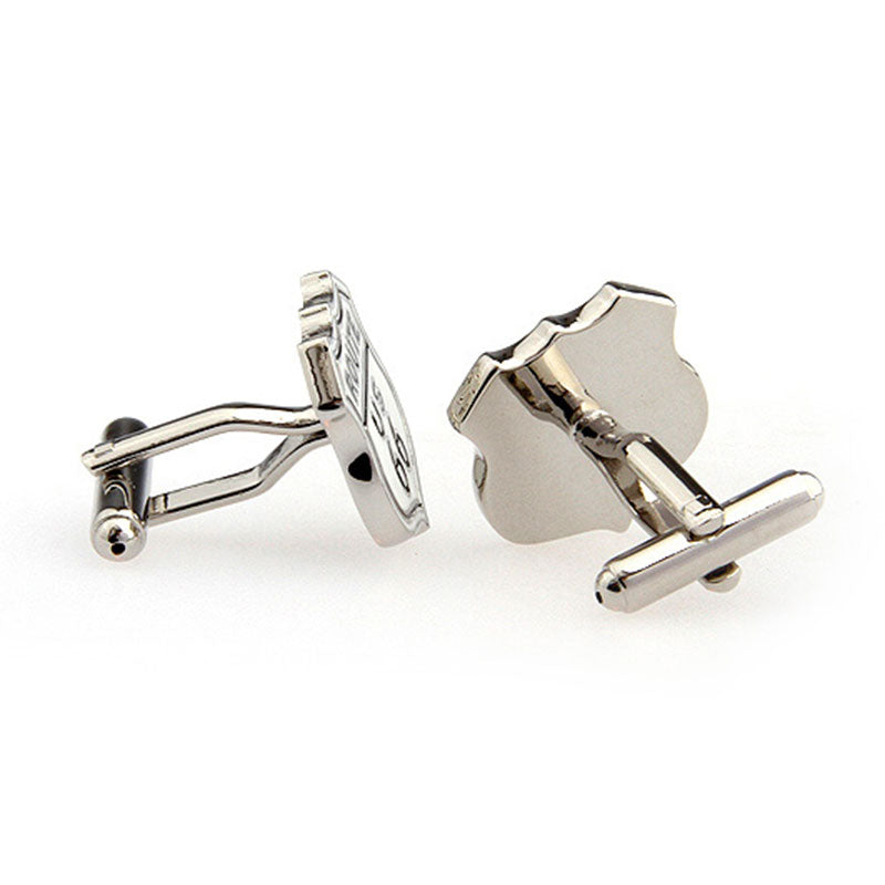 Car Logo Traffic Enamel Dropping Glue Cufflinks