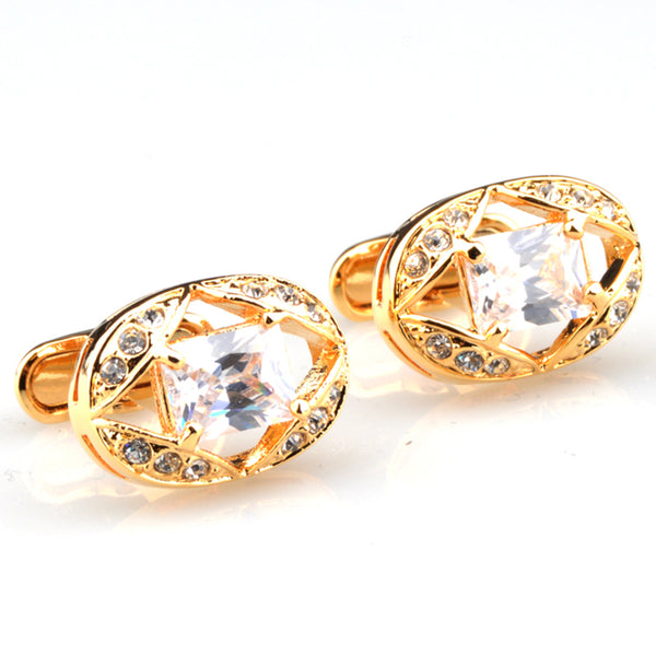 Crystal Zircon Cufflinks