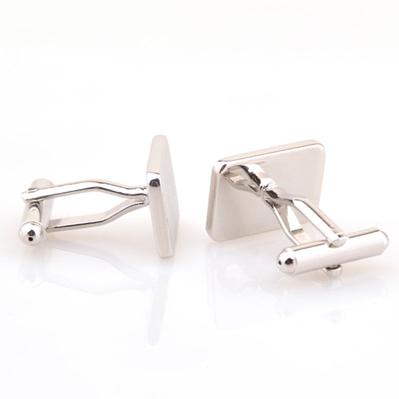 Laser Laser Chinese Knot Plain Colour Metal Cufflinks