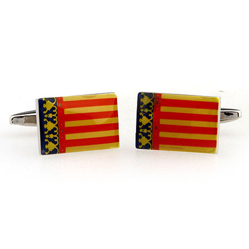 National Flag Music Enamel Dropping Glue Cufflinks