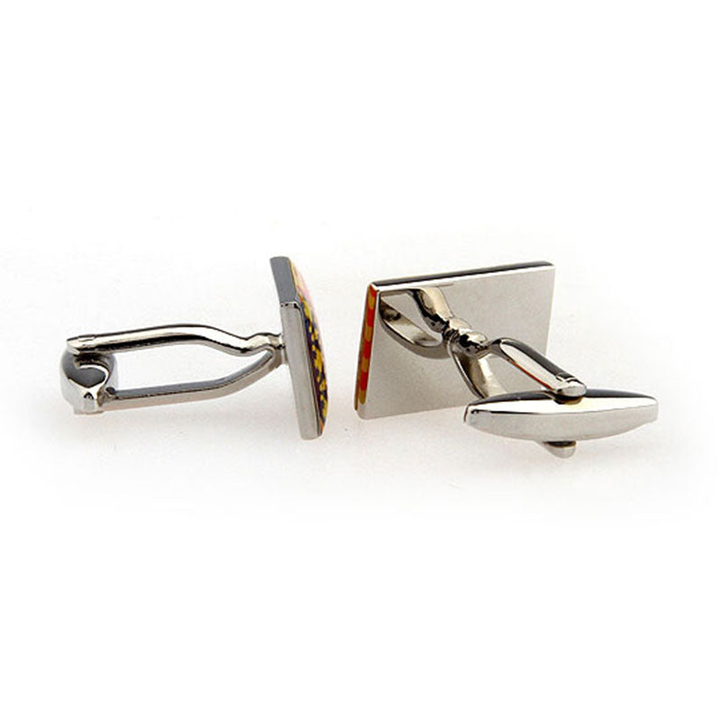 National Flag Music Enamel Dropping Glue Cufflinks