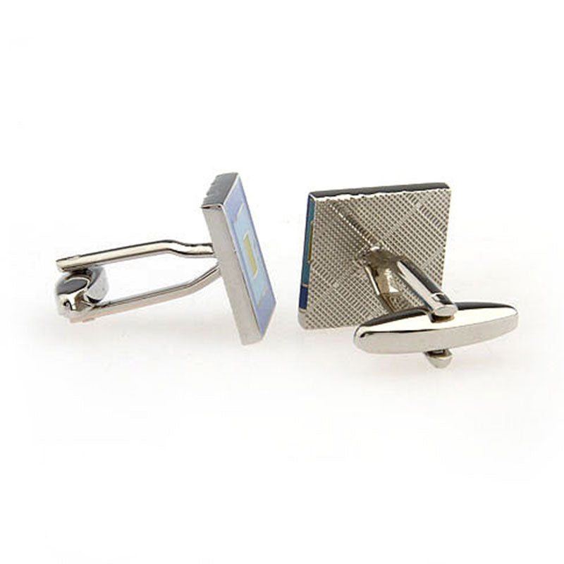 Enamel Dropping Glue Cufflinks