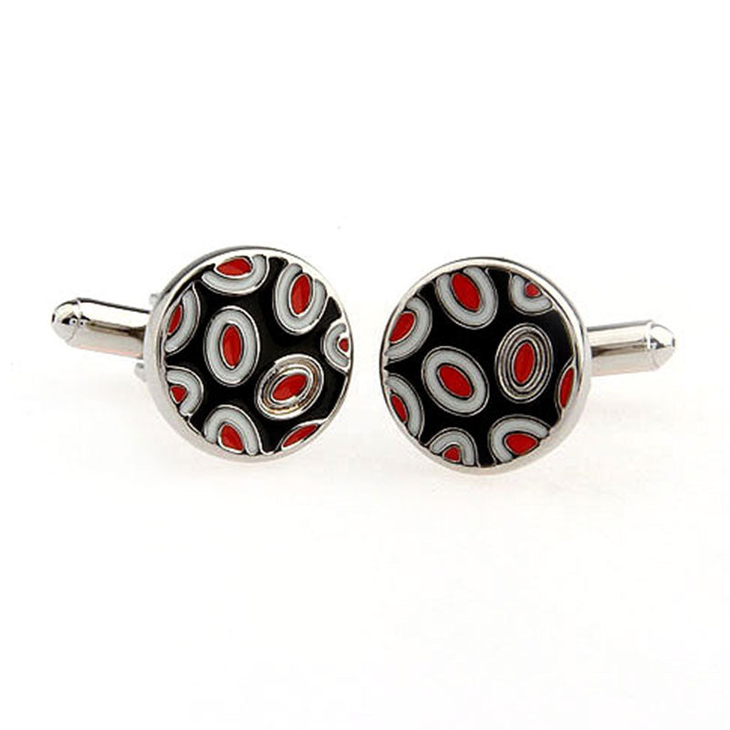 Enamel Dropping Glue Cufflinks