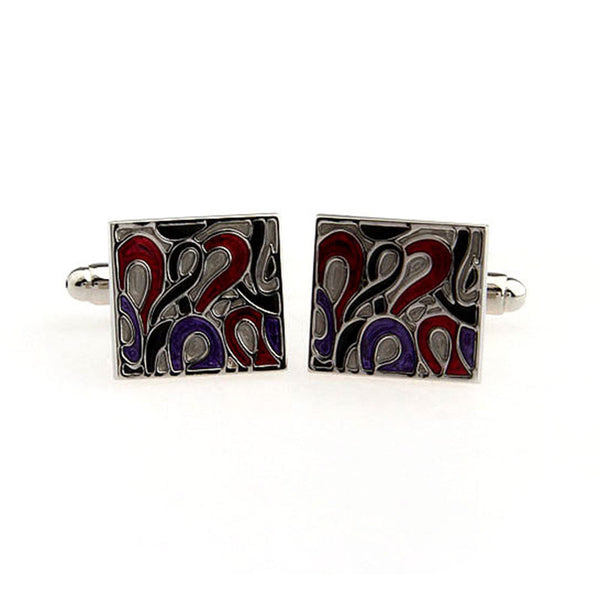 Enamel Dropping Glue Cufflinks