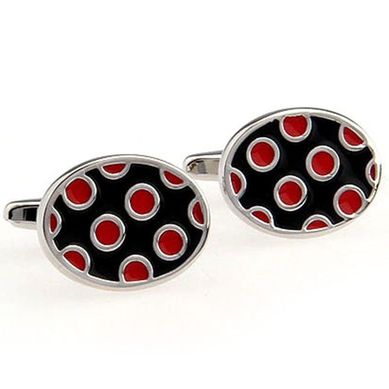 Enamel Dropping Glue Cufflinks