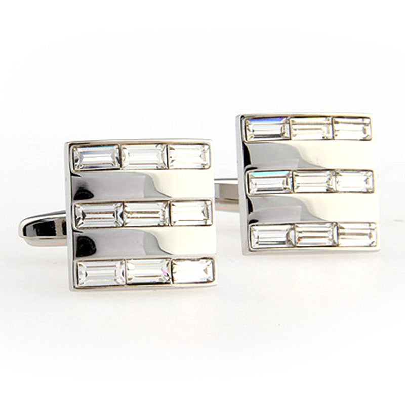 Crystal Zircon Cufflinks