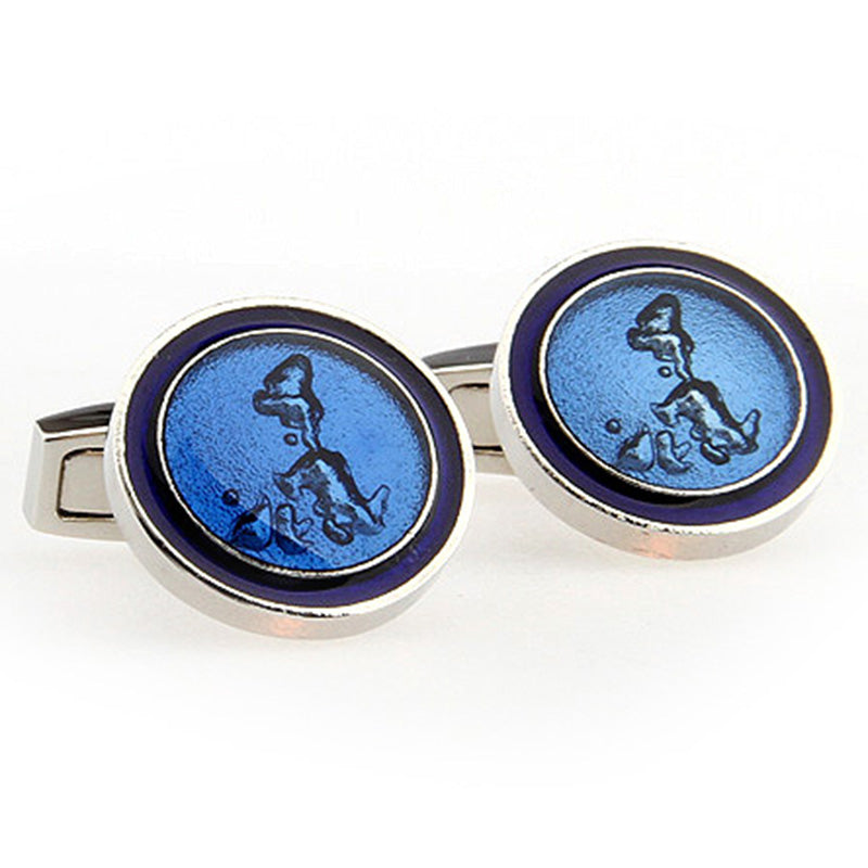 Enamel Dropping Glue Cufflinks