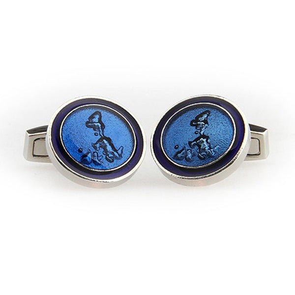 Enamel Dropping Glue Cufflinks