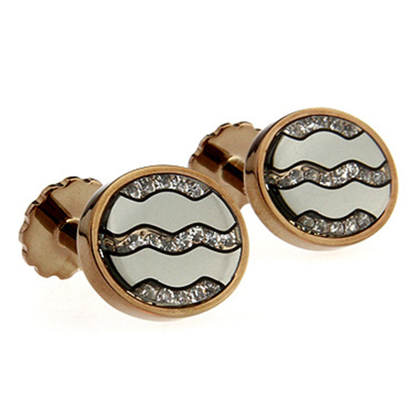 Crystal Zircon Cufflinks